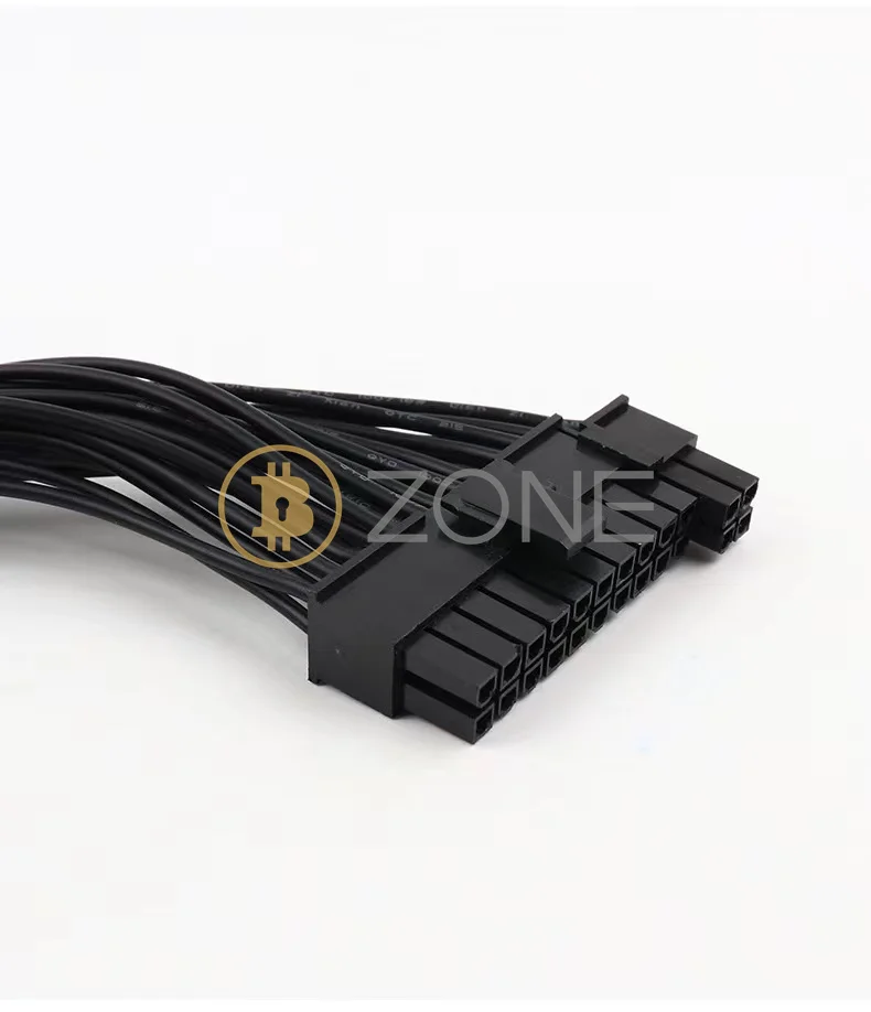 30CM 24Pin tiga kabel mulai daya ATX 20 + 4 Pin 3 catu daya Unit Starter kabel adaptor Motherboard