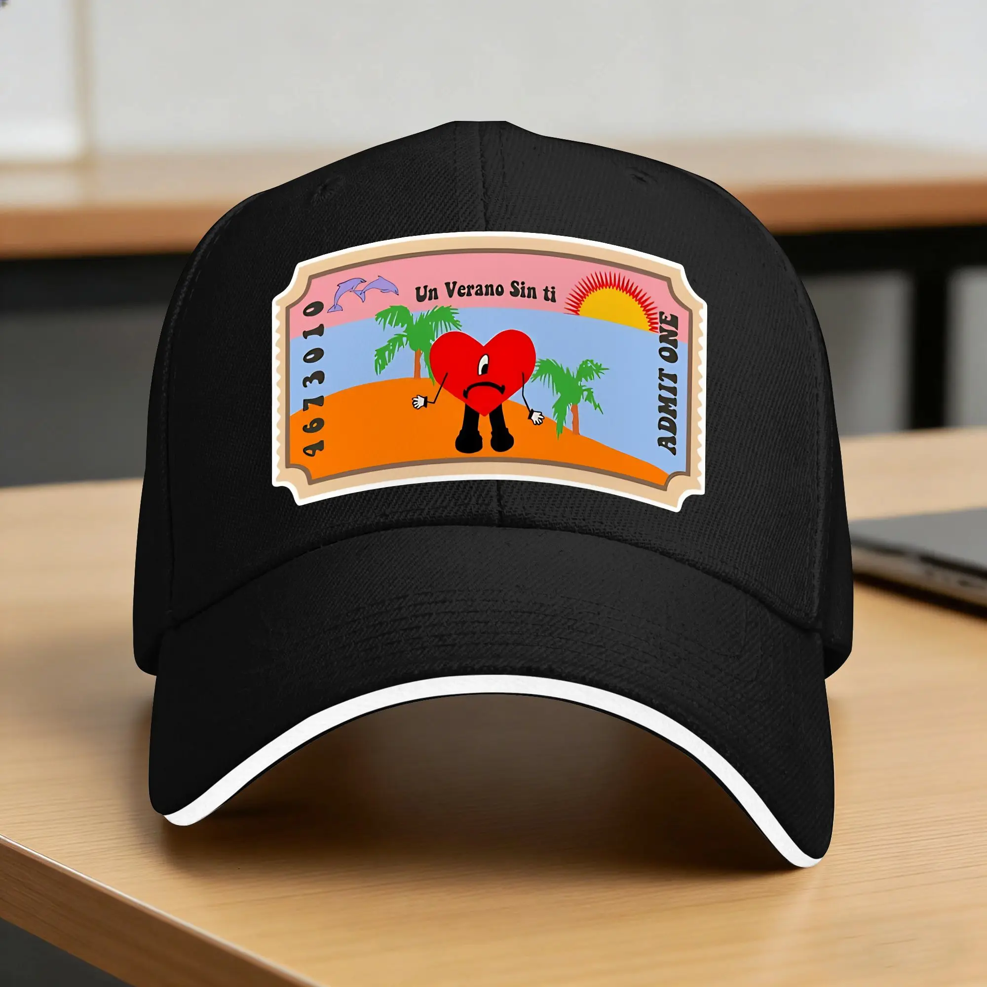 Bad Bunny Admit One Un Verano Sin Ti Sun Baseball Cap Summer Women Men  Design Trucker Hat High Quality Kpop Rock Baseball Caps
