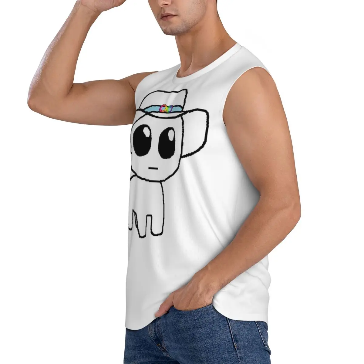 TBH Autism Creature Meme Yippee Men Sleeveless Tank Tops Quick Dry Breathable Gym Fitness Running Summer Casual Sport Vest
