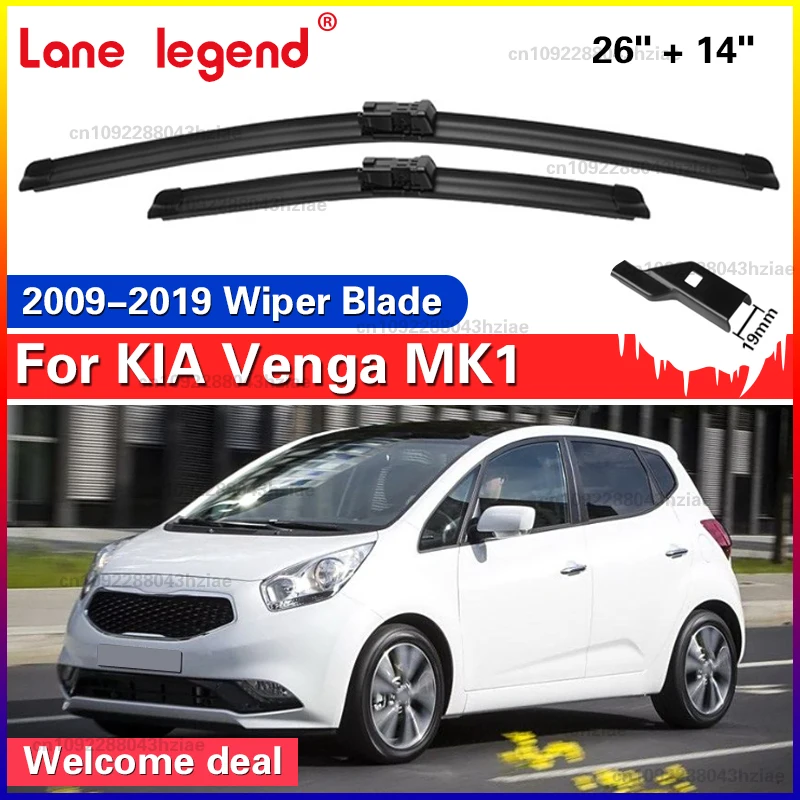 

2PCS Car Wiper For Kia Venga MK1 2009-2019 Front Wiper Blades Brushes Auto Accessories 2010 2011 2012 2013 2014 2015 2016