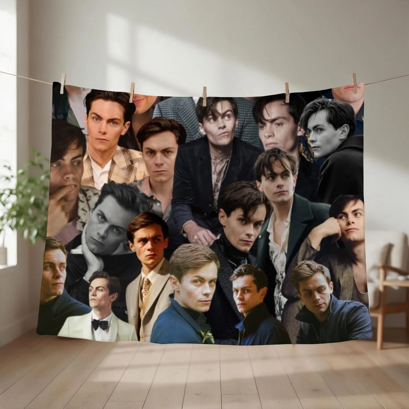 Freddy Carter photo collage Throw Blanket couch cozy soft plush fuzzy picnic outdoor blanket