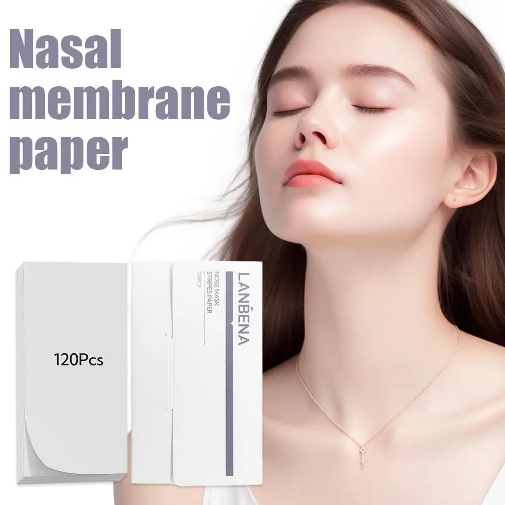 120PCS Nose Paper Blackhead Remover Paper Nose Strips Acne T Zone Care Nasal Paper Blackhead Removal Papers