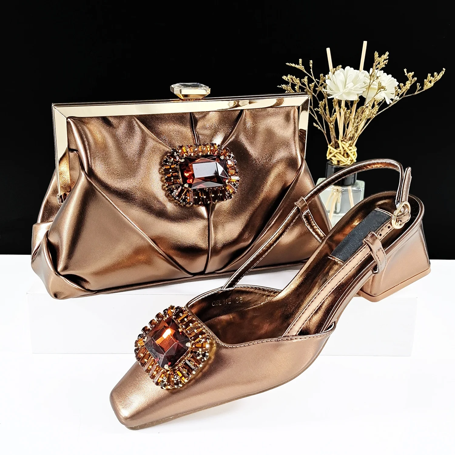 

Новое поступление, модные туфли и кошелек со стразами, комплект для платья, сандалии в итальянском стиле, туфли-лодочки, женская праздничная обувь и комплект сумок