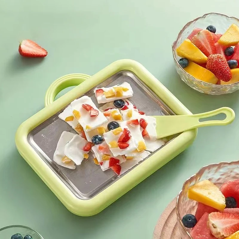 Eismaschine DIY Eismaschine für Kinder Teller haltbare gerollte Eismaschine hausgemachte gefrorene Joghurt Gelato