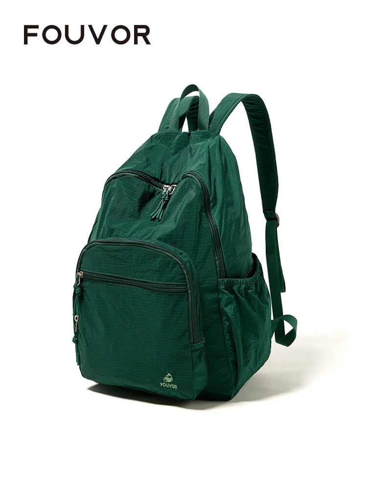 

Fouvor Woman Waterproof Backpack 2025 Fashion Solid Large Capacity Outdoor Sports Hiking Durable Teenage School Bags 3059-13