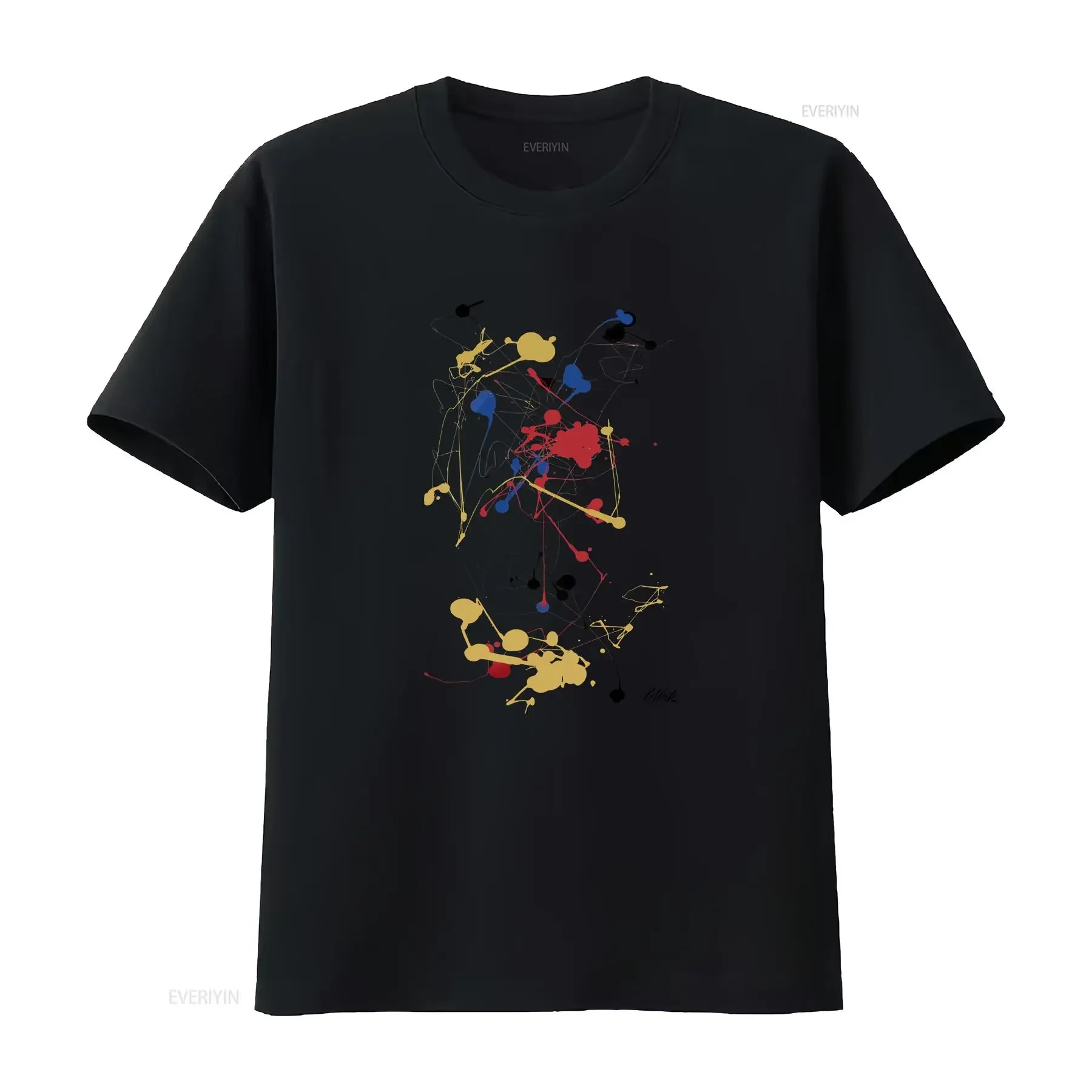 Jackson Pollock Expression No 3 1953 Artwork T shirt vintage Washed Soft Stylish Unisex Casual fashion Slightly Breathable