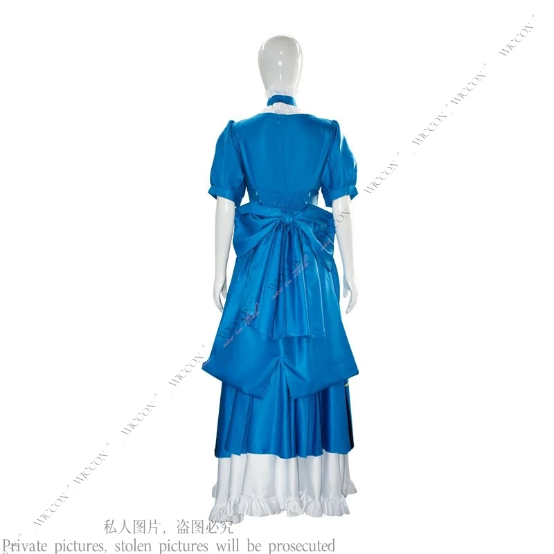 Kuroshitsuji Elizabeth Midford Lizzy Party, Anime Majordome Cosplay Costume, Perruque, Robe, Bleu, Noir, Luxe, Mignon, Erizabesu, Ciel Party