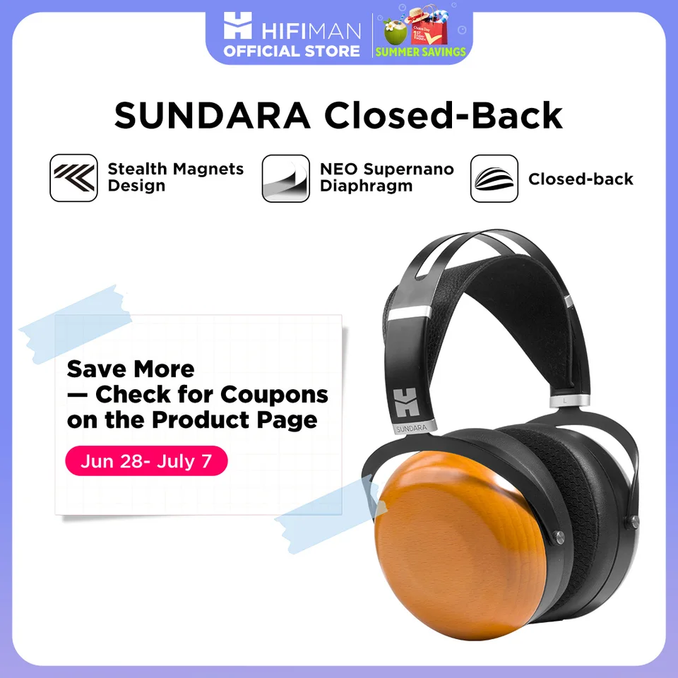 HIFIMAN SUNDARA Closed-Back Over-Ear Planar Magnetic Wired Hi-Fi