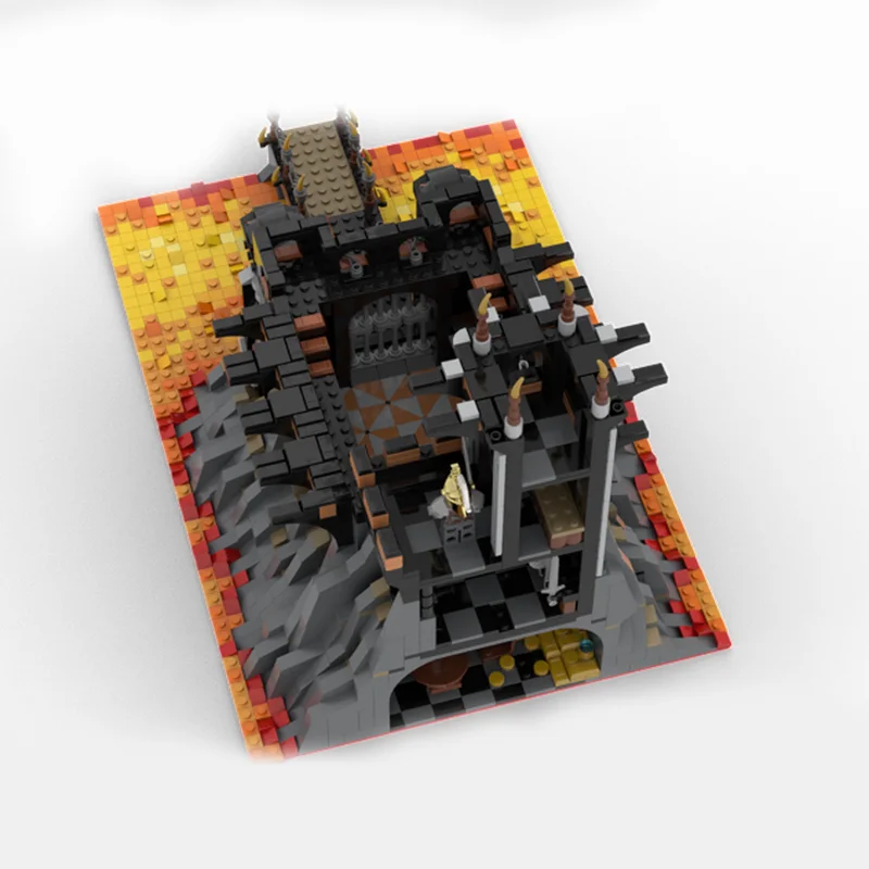 2833 pezzi MOC Dragon Rock Castle modello cavaliere blocchi di costruzione giocattoli costruzione fai da te regalo di Natale creativo compleanno educativo