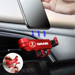 ABS Gravity Phone Holder Car Air Vent Clip Mount Smartphone Stand For SAAB 9-4X 9-7X 9-3 9-5 9-2X 9-X 9000 900 600 99 97 Monster