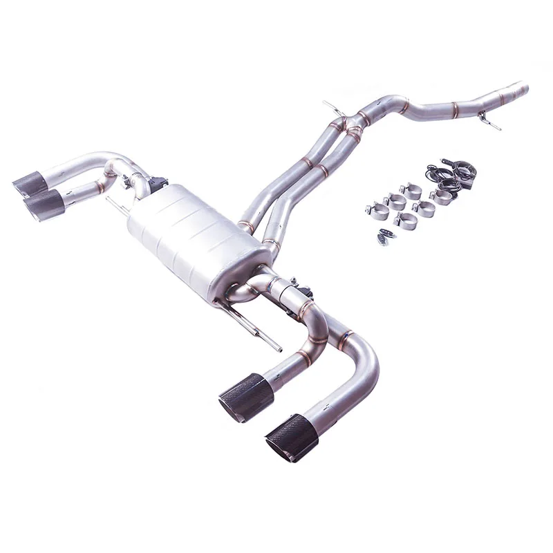 For Applicable to the 2018-2020 Porsche Cayenne Hybrid 3.0T V6 9Y0 SUS304 High-permance Mid Rear Exhaust with Muffler