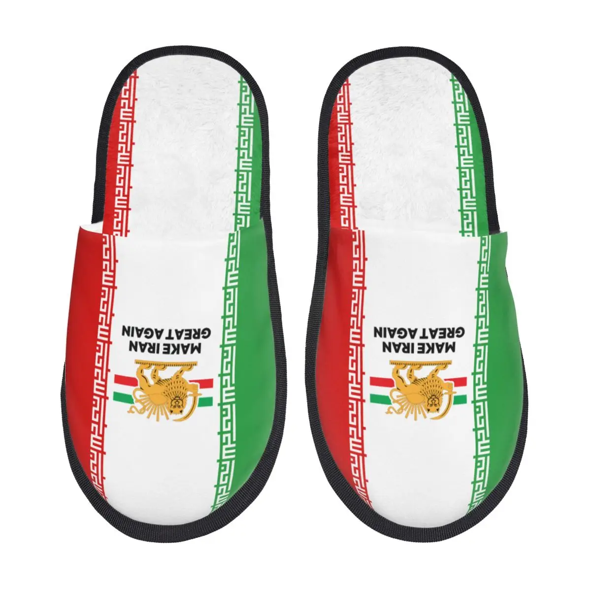 

Custom Print Women Make Iran Great Again House Slippers Cozy Warm Memory Foam Fluffy Slipper Indoor Outdoor Shoes