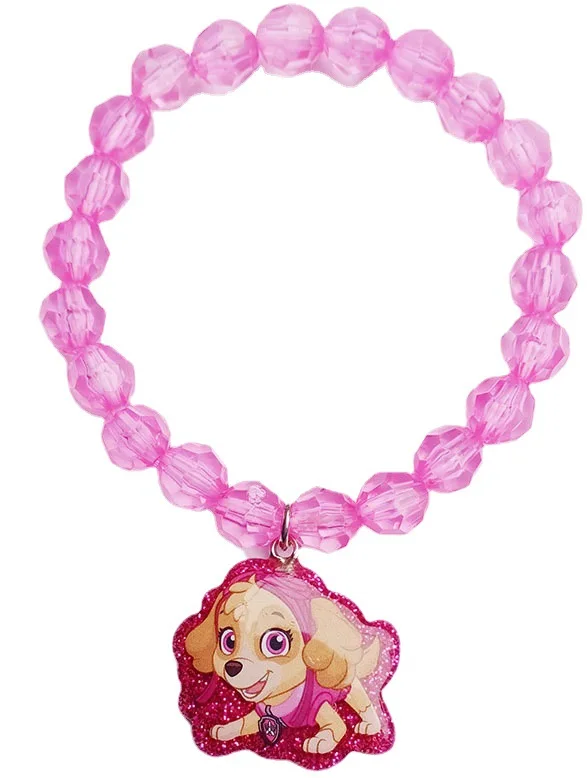 Paw Patrol Skye Everest Cartoon bracciale acrilico fatto a mano accessori con perline decorazione per bambini ciondolo gioielli per ragazze regali