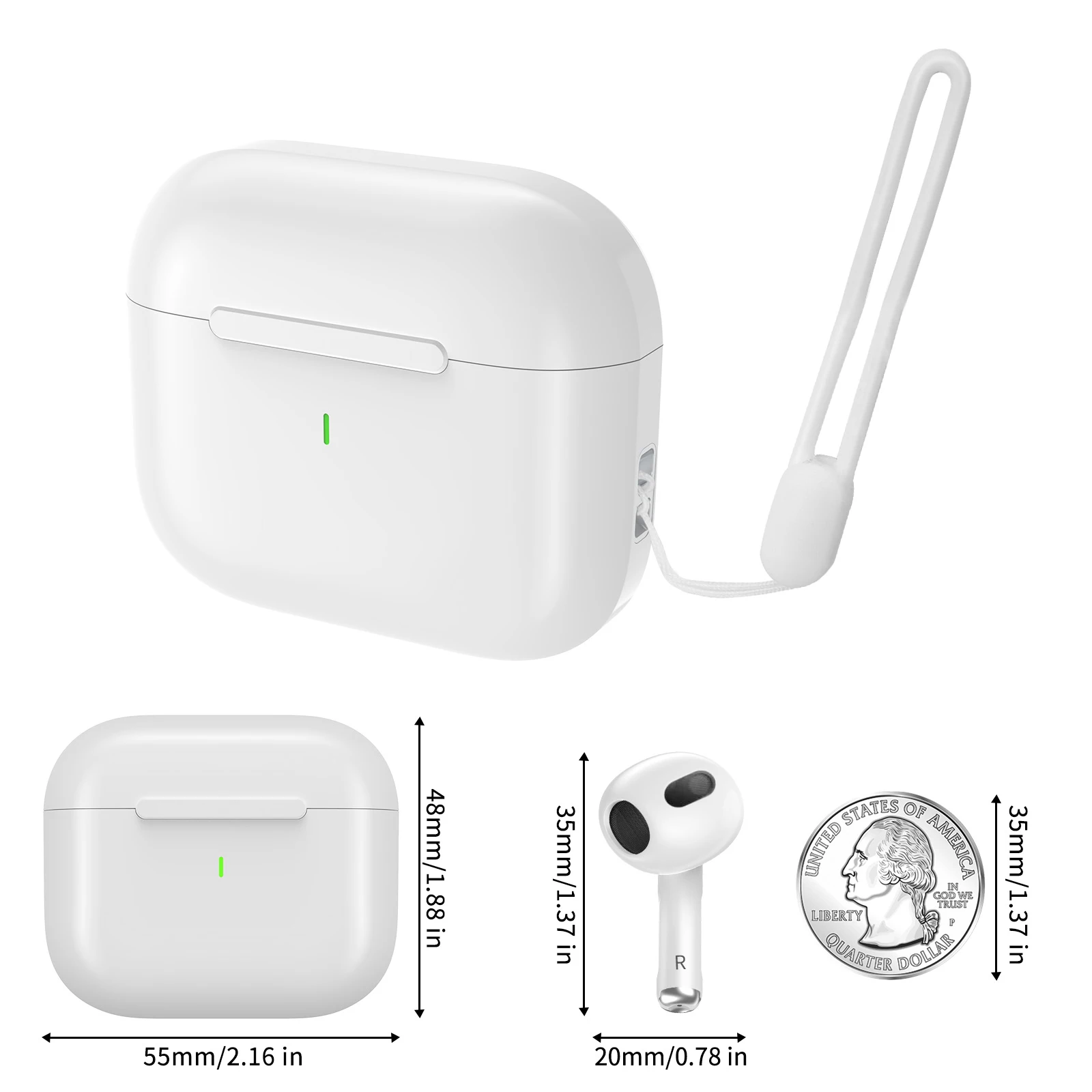 2025 New Wireless Bluetooth Earphones,TWS Semi In-Ear Headphones with Mic,Long Battery Life,Touch Control,Music,Daily Use