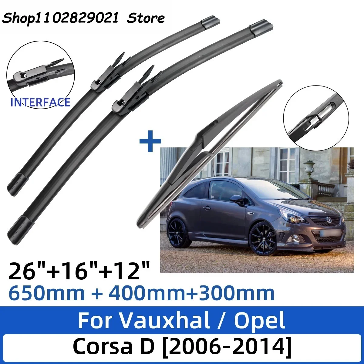 3PCS For Vauxhal / Opel Corsa D 2006-2014 26\