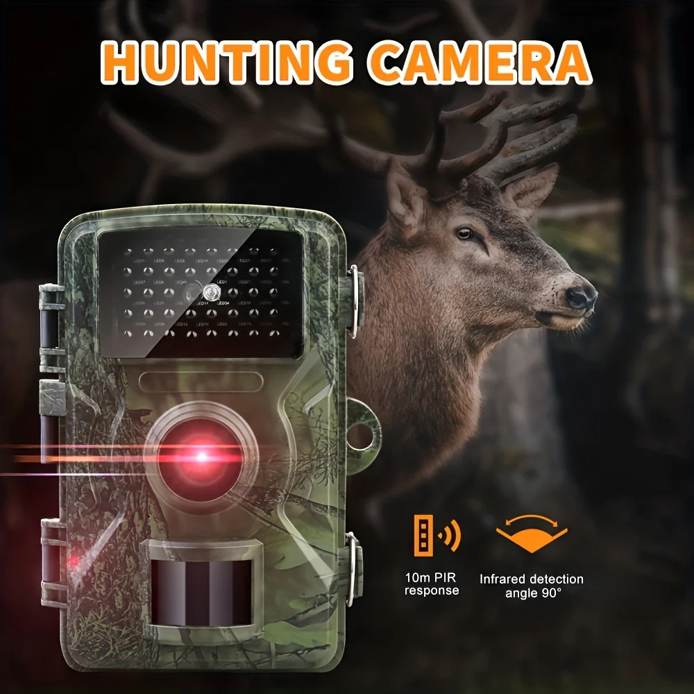 

Mini Hunting Trail Camera HD Infrared Night Vision Waterproof Outdoor Motion Wildlife Scouting Photo Easy to Install and Versati