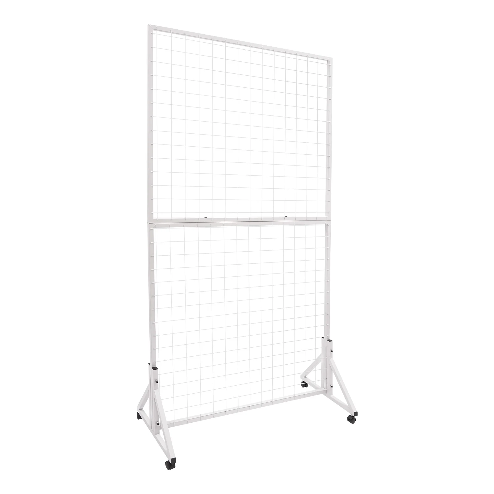 Panel Display Stand Multi-functional Use with 6 S-hooks and 4 Universal Wheels