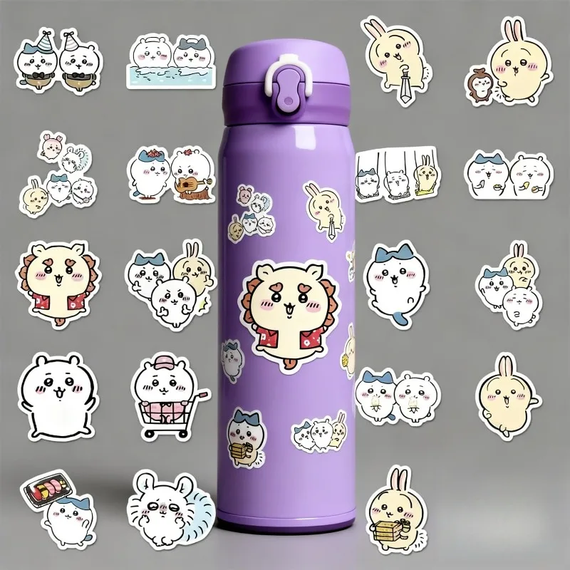 

50 шт., хит продаж, мультяшная серия Chiikawa, наклейка «сделай сам», милые смайлики, чашка для воды, скейтборд, наклейка для мобильного телефона, подарки для мальчиков и девочек