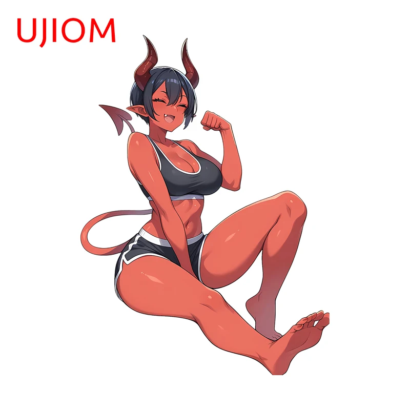 UJIOM ملصق حائط مغر للصقوق جميل عصري فني أنيق رسومات من الفينيل مناسب للأسطح الملساء