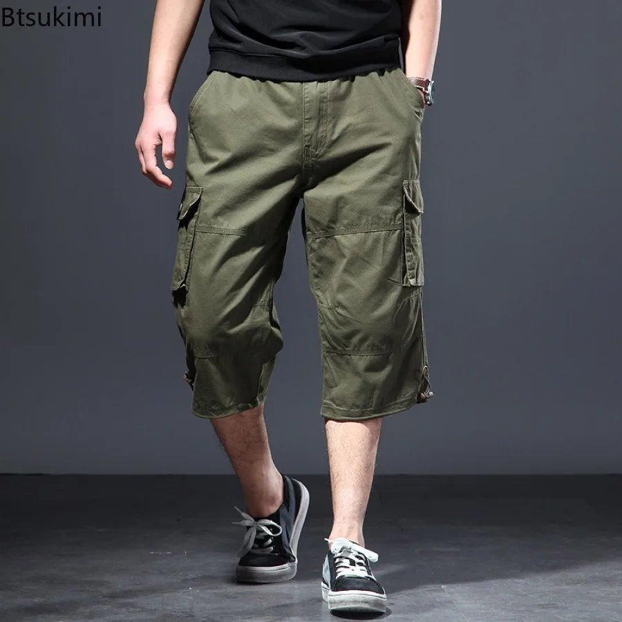 New Men's Summer Camouflage Cargo Shorts Multi-pockets Outdoor Hiking Sport Casual Trouser 100% Cotton Beach Short Pants for Men