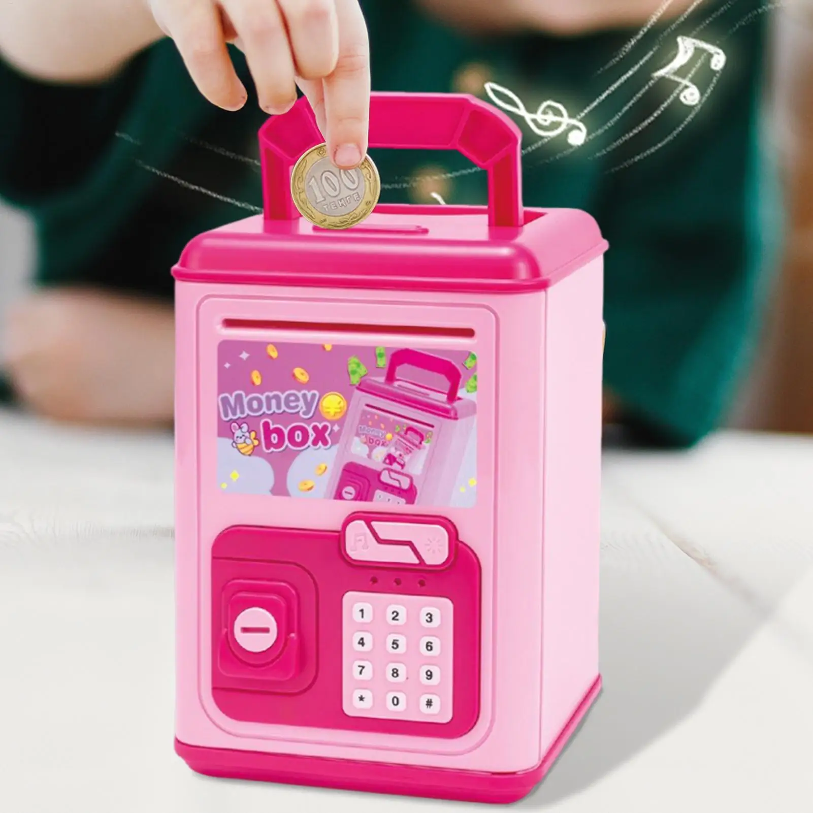Bank Uang Anak-anak Penjaga Uang Koin Elektronik Bank Uang Musik Lucu untuk Anak-anak 5-10 Tahun Siswa Natal Ulang Tahun Rumah Paskah
