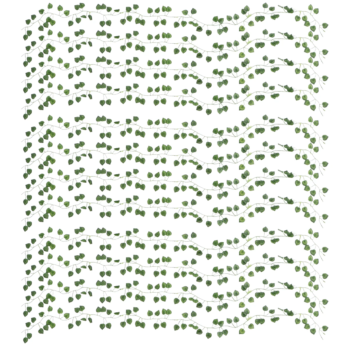 

12 Pcs Simulation Leaf Rattan Fake Ornament Wall Fabric Green Plant Eucalyptus Leaves Hanging Vine Home Shop BarDecoration