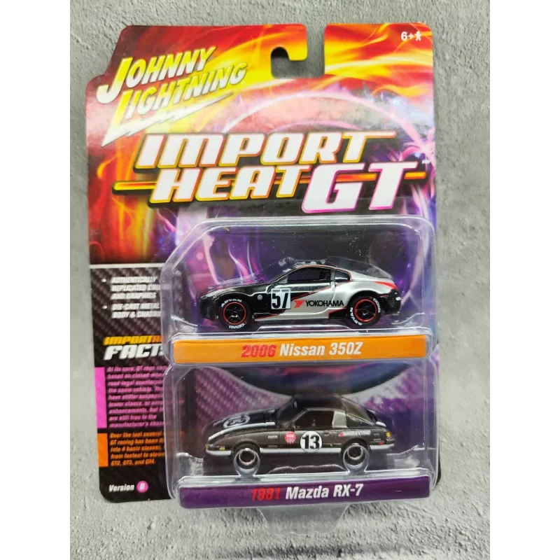 دييكاست جوني 1/64 مقياس طبعة خاصة مزدوجة 2006 نيسان 350 Z + 191 مازدا RX-7 سبيكة سيارة نموذج تحصيل لعبة هدية تذكارية