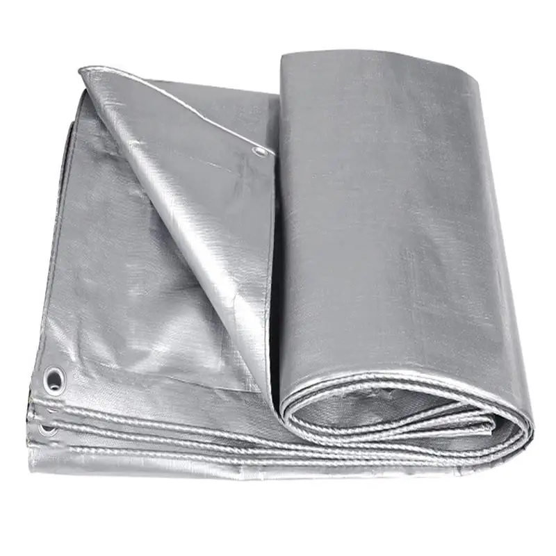 1PC Thickened Sunshade Tarpaulin Truck Outdoor Sunscreen Tarpaulin Waterproof Double Silver Sunshade Cloth Rainproof Cloth