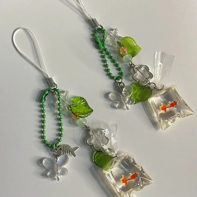 اليدوية حقيبة السمك المفاتيح المجوهرات الجمالية