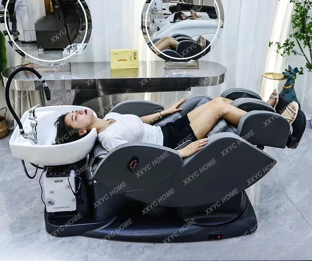 A  Automatic Intelligent Massage Shampoo Bed Barber Shop Beauty Salon Head Treatment Water Circulation Fumigation