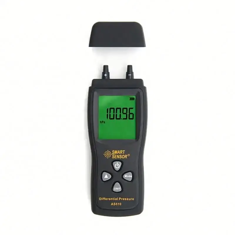 Smart Sensor AS510 Digital Differential Pressure Manometer Tester 0-100 HPa Negative Vacuum ABS Plastic Pressure Gauge