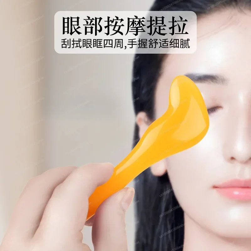 Resin fan type acupoint pen, meridian scraping, facial rolling tendons, facial eye bags, shaving, massage thickening