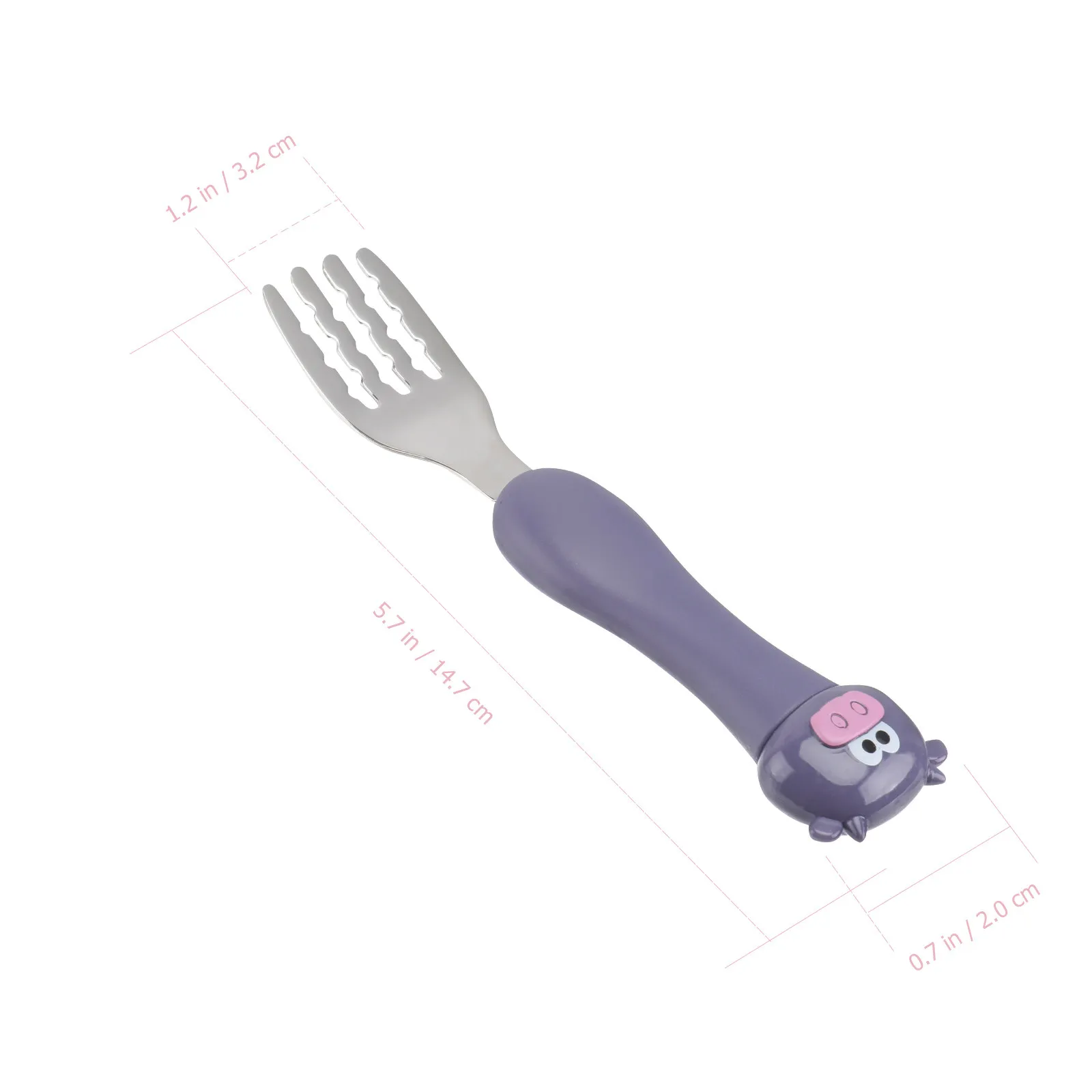 1Set Children Stainless Steel Cutlery Set Cartoon Animal Stainless Spoon Fork Baby Tableware Portable Kids Cutlery Infant view 5