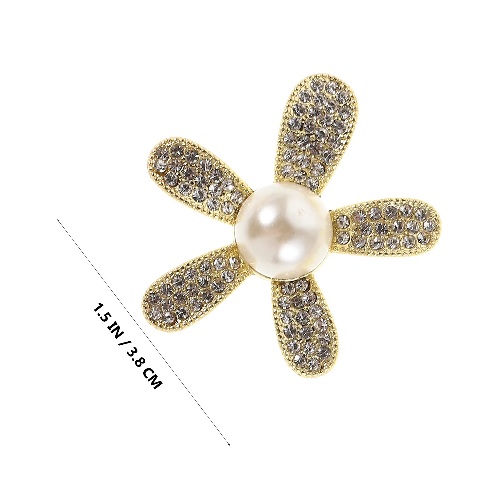 4Pcs American Style Flower Rhinestone Cabinet Handles Single Hole Drawer Pulls for Dressers Closets Kitchen Cabinets Golden