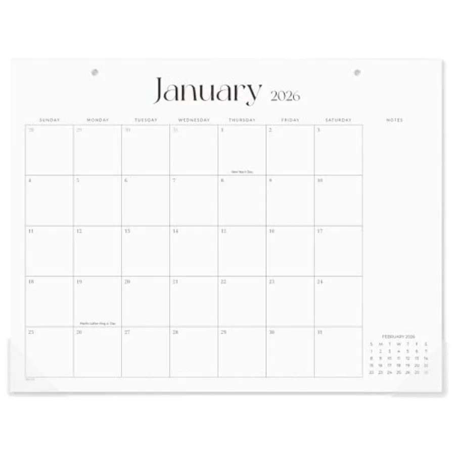 

Desk Calendar 2026, Aesthetic Desk Pad Calendar 15 x 12 Inch January 2026 to December 2026, Desk Blotter Calendar for Home Offi