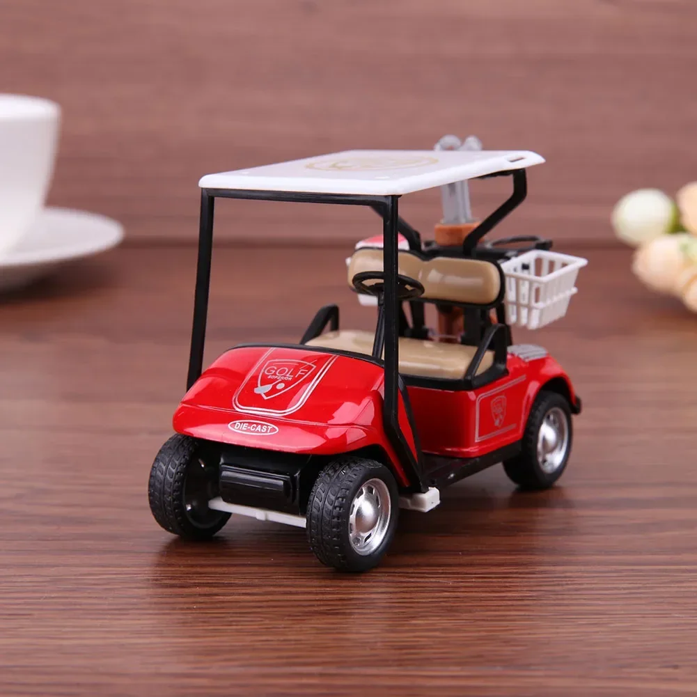 1/36 Golf Model Car Mini Pullback Action Golf Cart Model Kids Toy Easy Operation with Light Music Safe for Children Holiday Gift