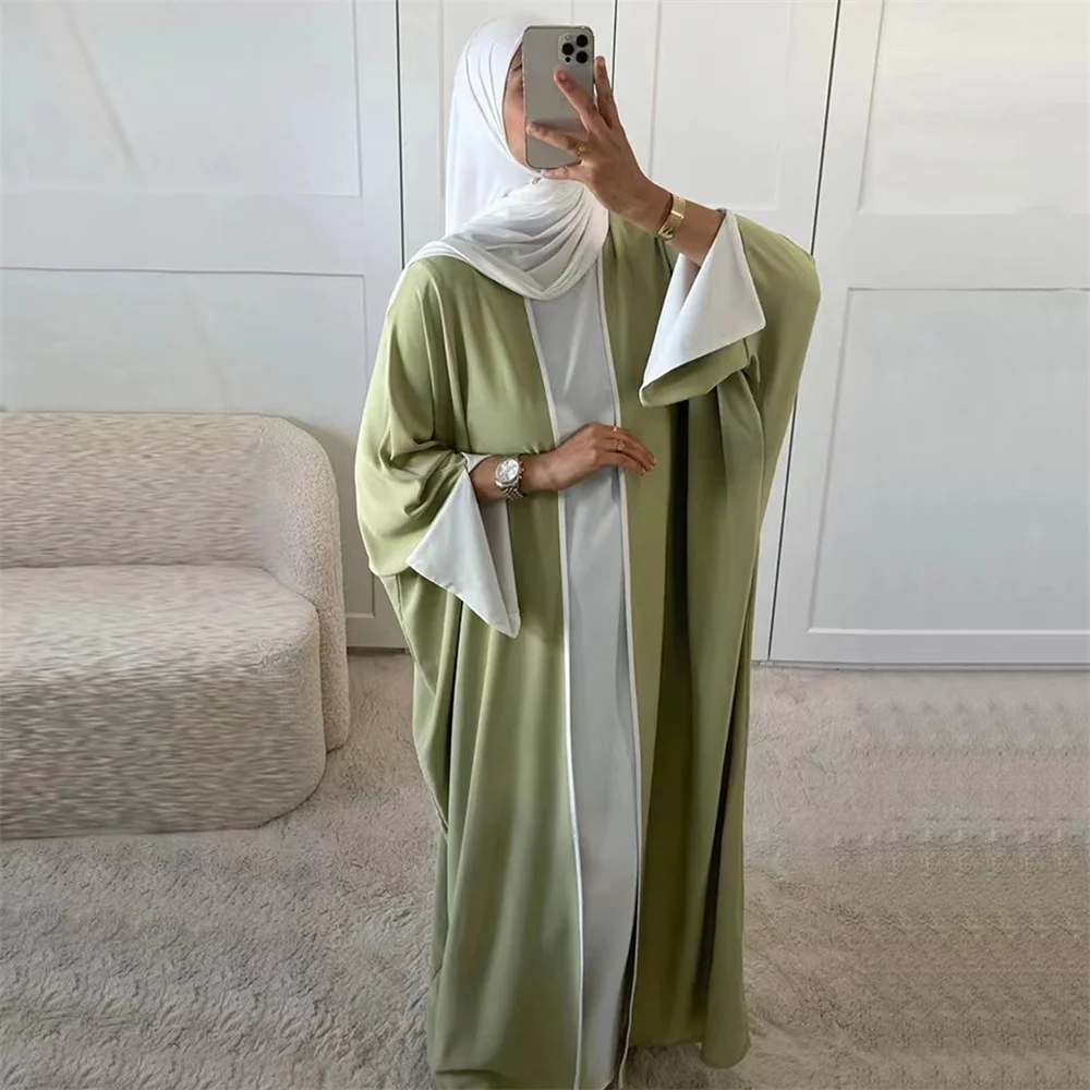 Modest Open Abaya Kimono Kaftan Dubai Islam Muslim Dress Abayas Caftan Marocain Qatar Oman Turkey Clothing For Women Robe Femme