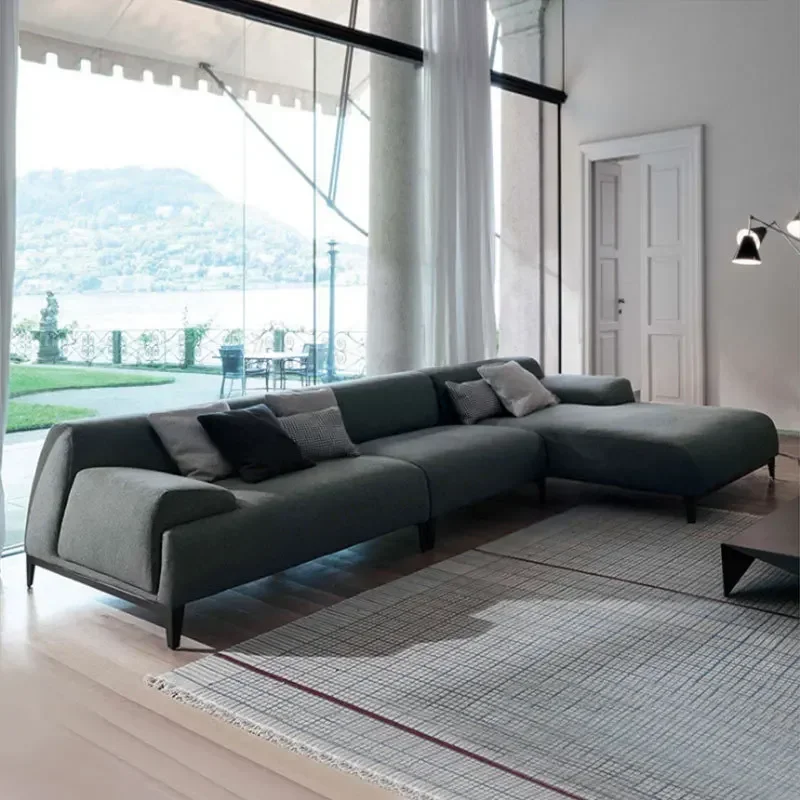 Living room furniture Modern minimalist living room fabric sofa L-shaped Nordic sofa