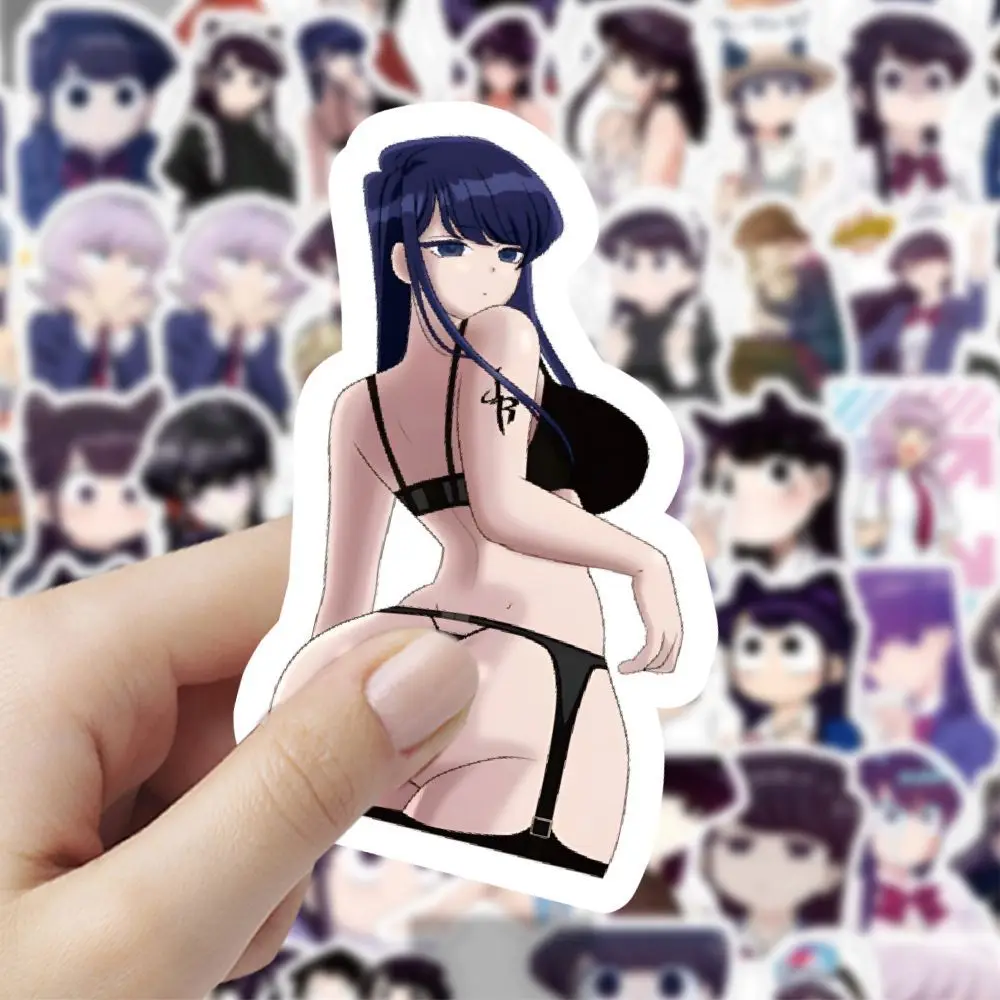 10/60PCS Anime Komi는 스티커를 통신할 수 없습니다 만화 귀여운 섹시한 Komi Shouko 맞춤형 크리 에이 티브 장식 스크랩북 데칼