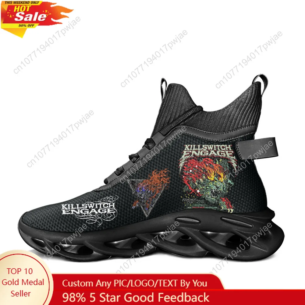 

Killswitchs Engages Band High Top Flats Sneakers Mens Womens Sports Hiking Travel Shoes Running Shoes Travel Custom Shoes
