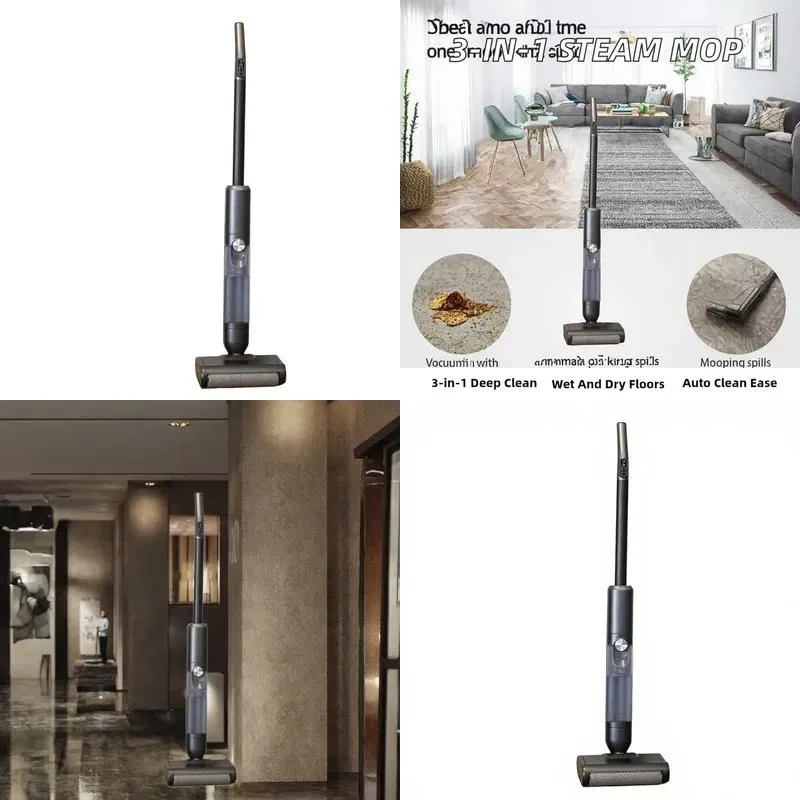 3-in-1 wet and dry HEPA steam mop, handheld self-cleaning steam cleaner, hot water vacuum sprayer, voice assistant