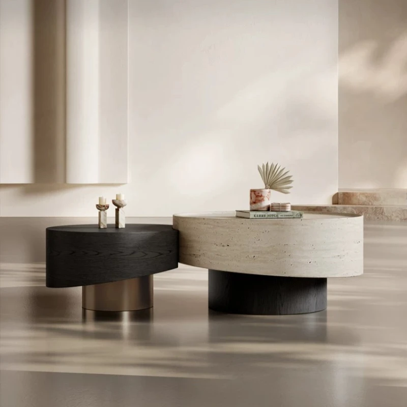 

Italian Minimalist Coffee Table Living Room Designer Modern Round Coffee Tables Vintage Combination Stolik Kawowy Furniture