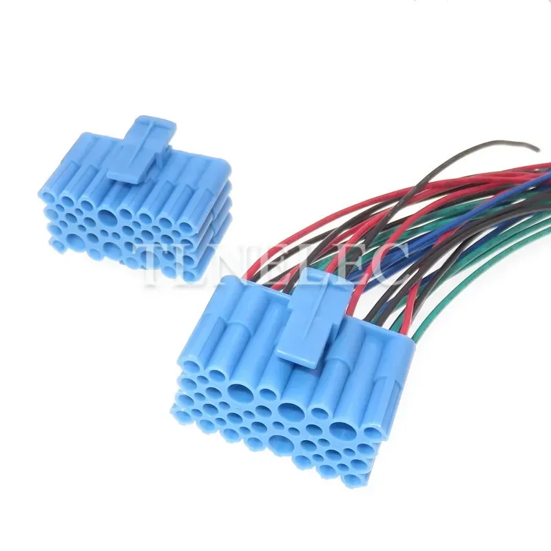 28 Pin Way Blue Car Connector With Wires Automobile Accessories  Auto Wiring Terminal Composite Sockets