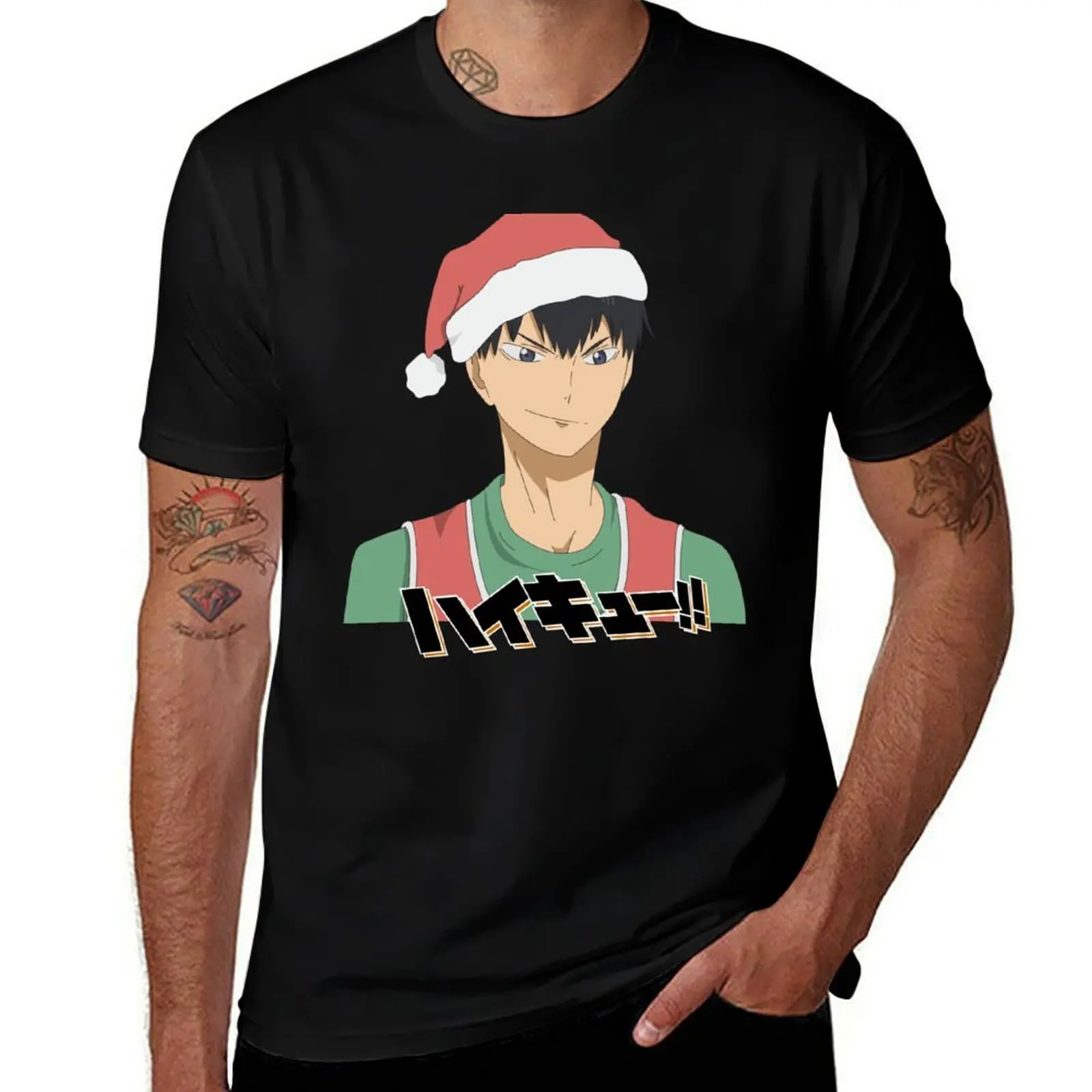 Festive Kageyama T-Shirt Large Size Casual Tee Shirt T-Shirt