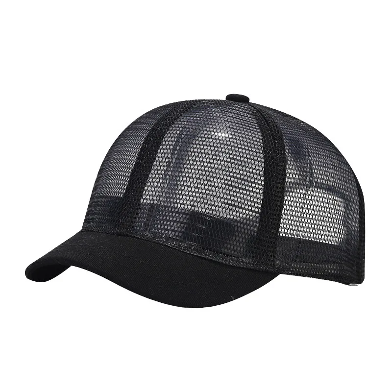 Summer Minimalist Style Solid-Color All-Net-Silk Short-Brimmed Baseball Cap - Breathable and Comfortable to Wear