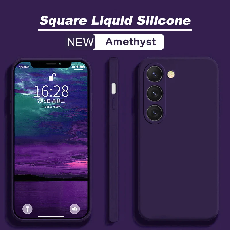 S26 S25 Ultra Case Vierkante Liquid Silicone Telefoonhoesje voor Samsung Galaxy S26 S25 S24 S23 S22 Ultra Plus S26Ultra telefoon hoesje Zachte Cover