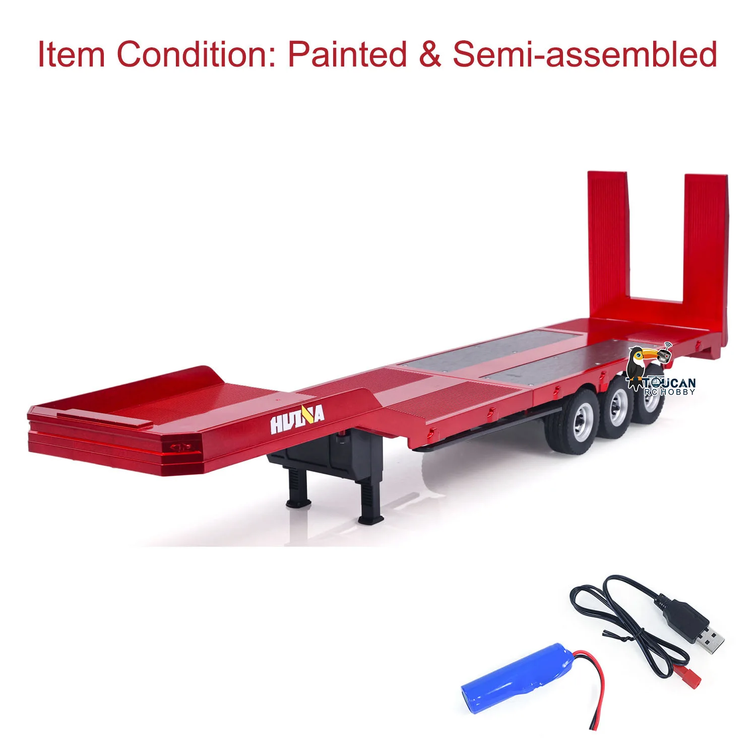 

Toys Huina 1502 RC Trailer 1/18 Platform semi trailer for 1:18 770s RC Tractor Truck Remote Control Cars Vehicle Model