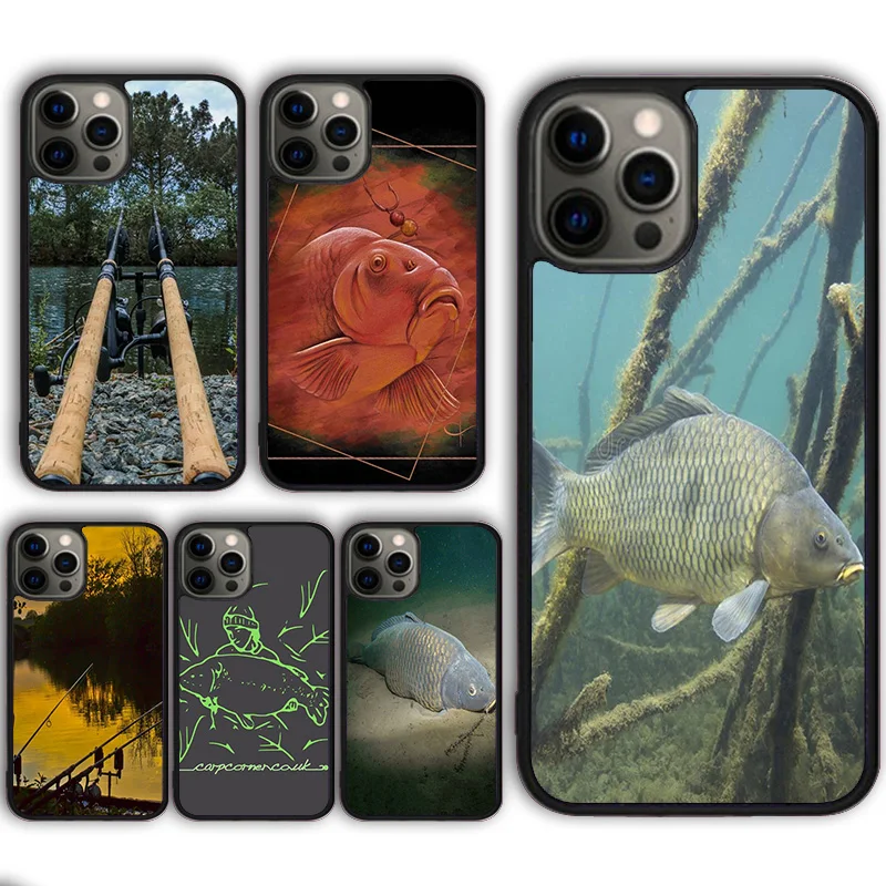 CARP FISHING FISH Phone Case Cover for iPhone 16 15 SE2020 13 14 11 12 Mini Pro Max 6 7 8 Plus  coque fundas Shell