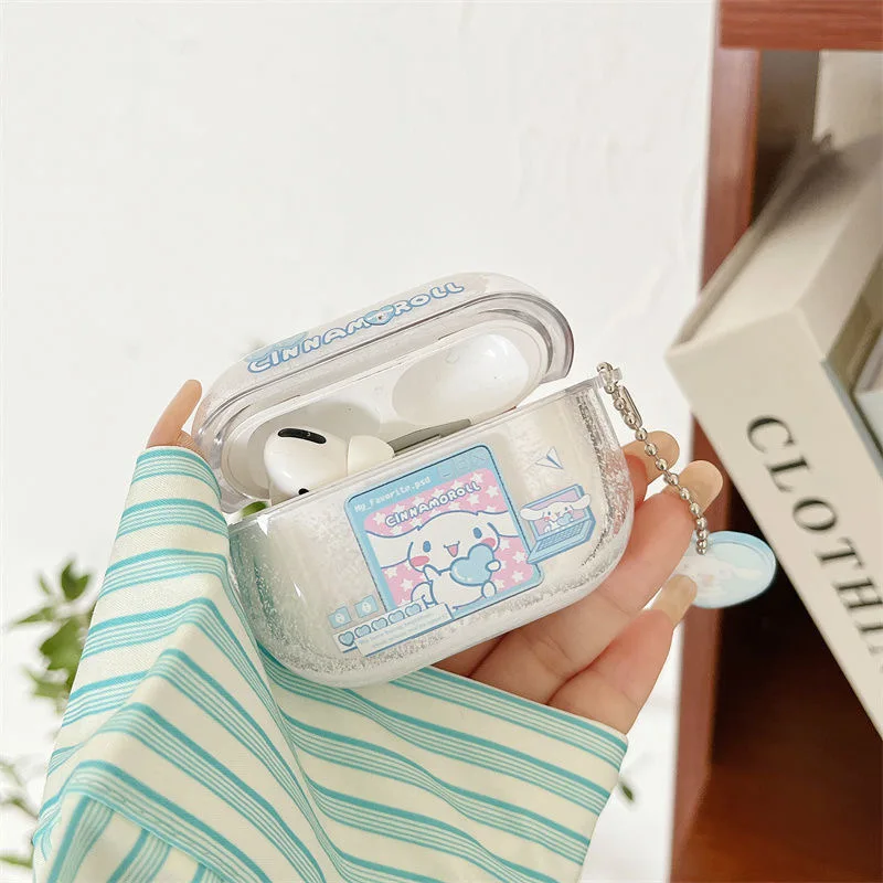 Sanrio Cinnamoroll Quicksand Apple AirPods 1 2 3 Case Cover AirPods Pro Pro2 Case iPhone Headphone Accessories