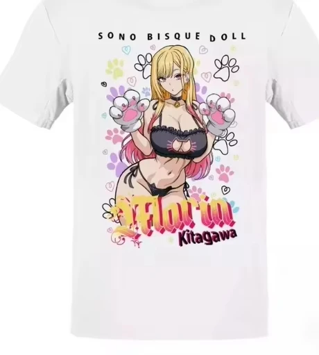 Sono Bisque Doll Marin Kitagawa Cat Paw Cosplay Japanese Text Anime Graphic Unisex Women And Men T-Shirt
